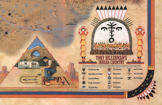 Tony Hillerman's Indian Country Map detail