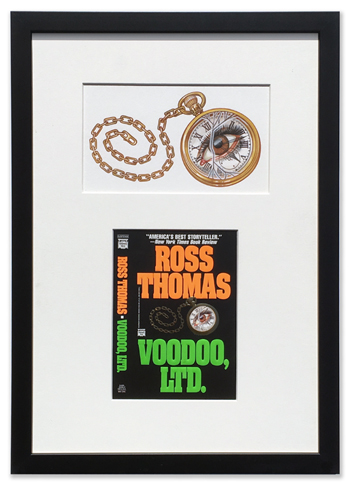 Voodoo, Ltd. art and paperback cover framed